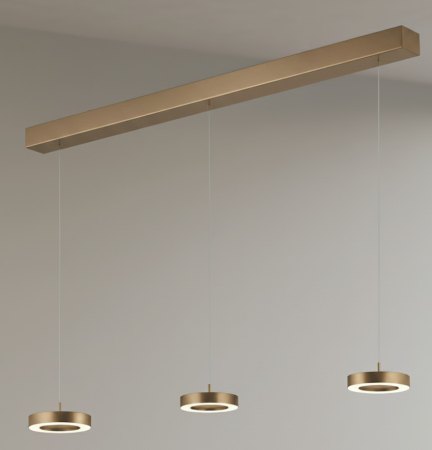 Sofort lieferbar - GKS Knapstein Daja-3 effekt bronze LED-Pendenlleuchte 3- flammig 51.526.34